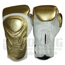 Custom Metallic Gold Leather Boxing Gloves